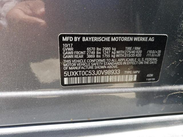2018 BMW X5 XDR40E 5UXKT0C53J0V98933