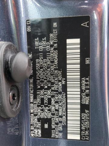 2013 TOYOTA HIGHLANDER LIMITED - 5TDDK3EH4DS260447