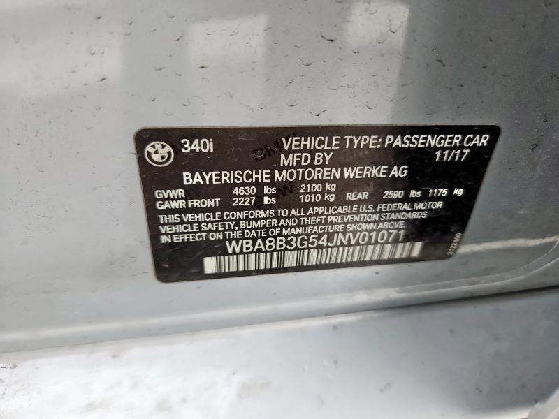 2018 BMW 340 I WBA8B3G54JNV01071