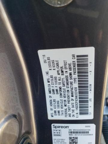2017 HONDA ACCORD EXL 1HGCR2F83HA002439
