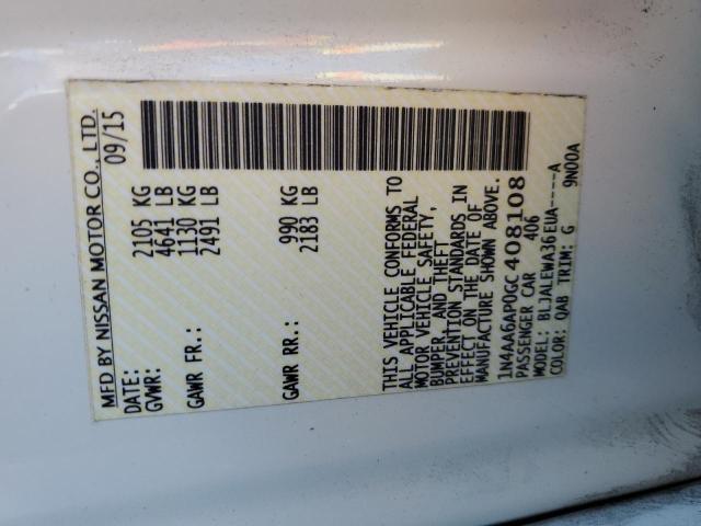 2016 NISSAN MAXIMA 3.5 1N4AA6AP0GC408108