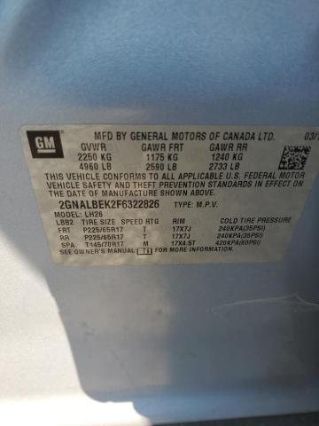 2015 CHEVROLET EQUINOX LT - 2GNALBEK2F6322826