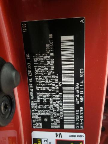 2010 TOYOTA VENZA - 4T3BA3BB3AU010119