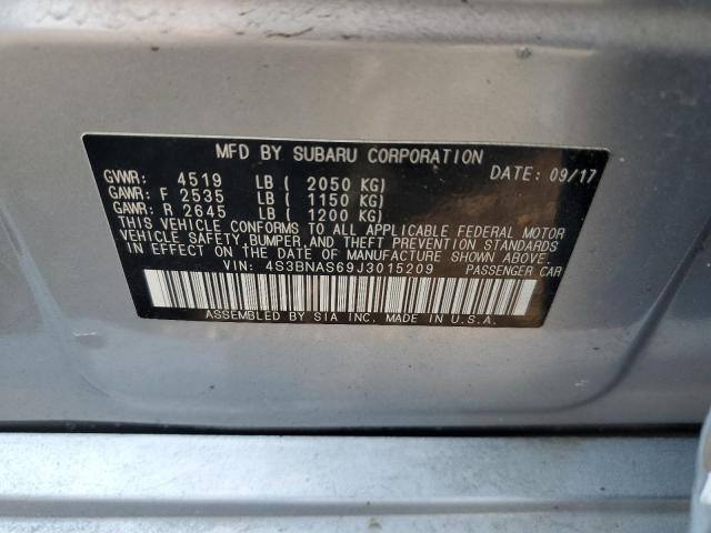2018 SUBARU LEGACY SPO 4S3BNAS69J3015209