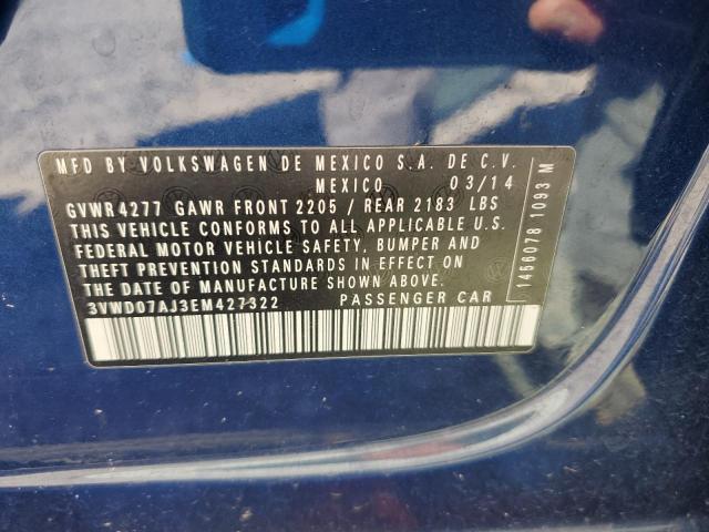 2014 VOLKSWAGEN JETTA SE - 3VWD07AJ3EM427322