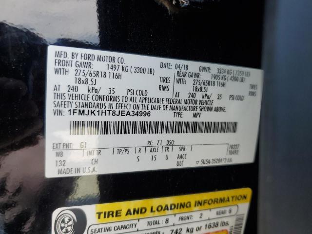 2018 FORD EXPEDITION 1FMJK1HT8JEA34996