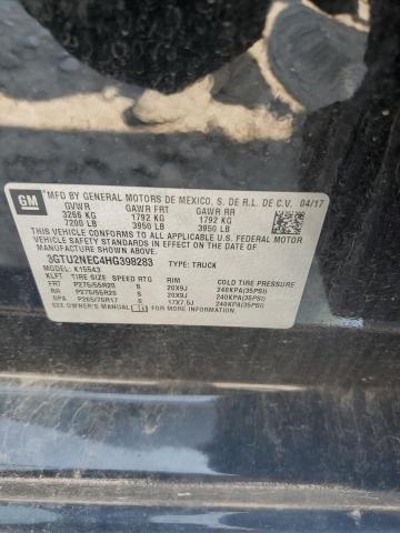 2017 GMC SIERRA K1500 SLT 3GTU2NEC4HG398283
