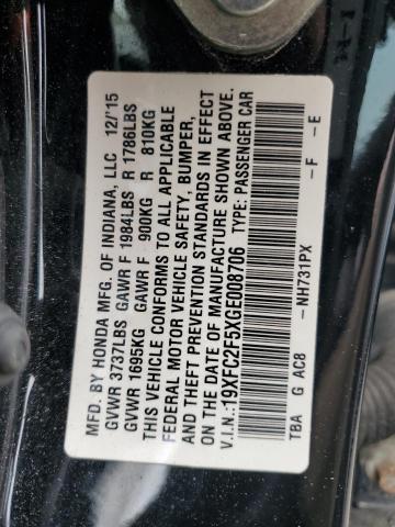 2016 HONDA CIVIC LX 19XFC2F5XGE008706