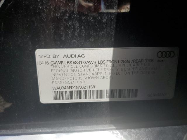 2016 AUDI A8 L QUATT WAU34AFD1GN021158