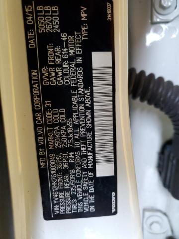 2016 VOLVO V60 CROSS YV4612HK7G1003049