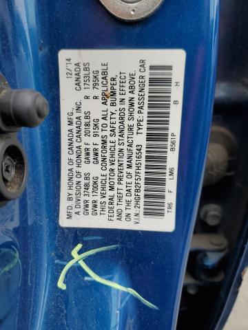 2015 HONDA CIVIC LX 2HGFB2F57FH516543