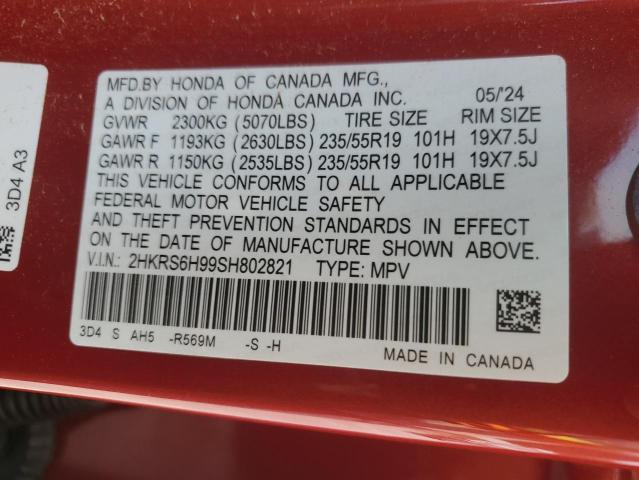 2025 HONDA CR-V SPORT TOURING 2HKRS6H99SH802821