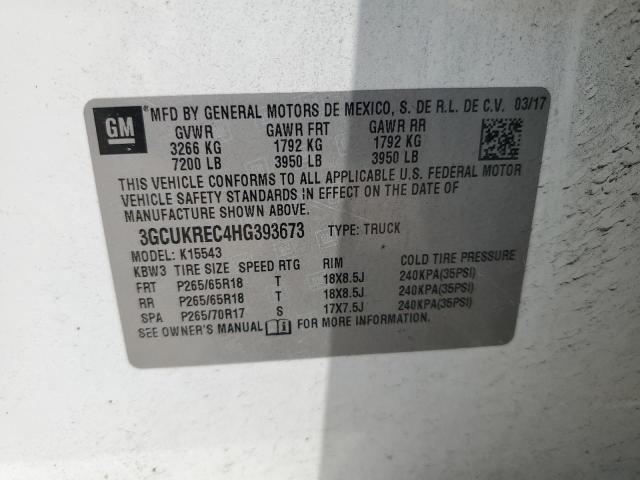 2017 CHEVROLET SILVERADO K1500 LT - 3GCUKREC4HG393673