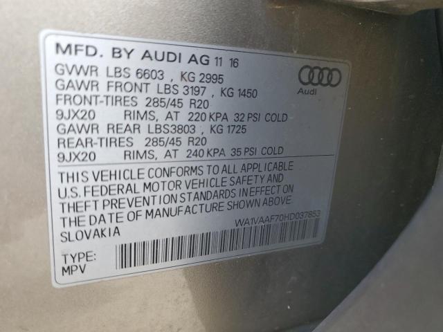 2017 AUDI Q7 PRESTIG WA1VAAF70HD037853
