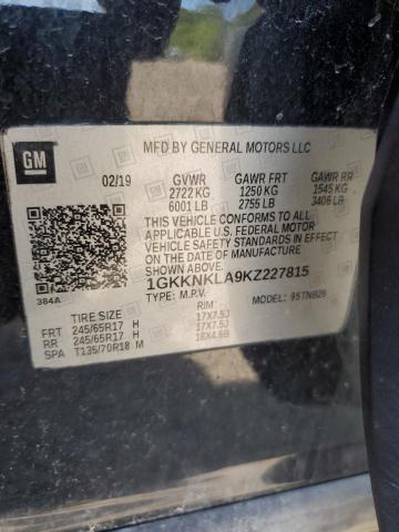 2019 GMC ACADIA SLE 1GKKNKLA9KZ227815
