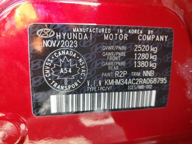 2024 HYUNDAI IONIQ 6 SEL KMHM34AC2RA068795