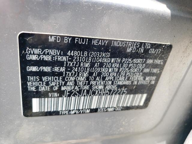 2017 SUBARU FORESTER 2 JF2SJAJCXHH572275