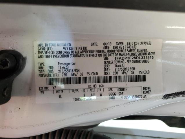 2013 FORD FOCUS SE - 1FADP3F28DL321415