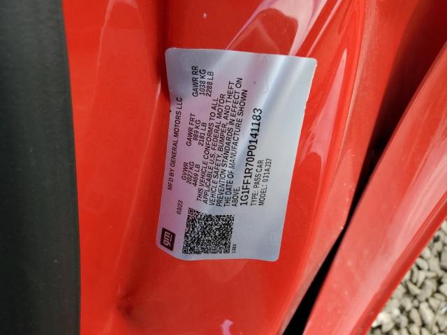 2023 CHEVROLET CAMARO LT1 1G1FF1R70P0141183