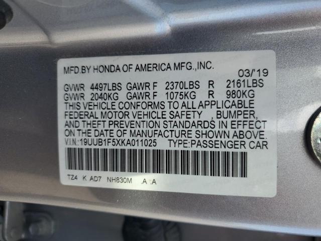 2019 ACURA TLX TECHNO 19UUB1F5XKA011025