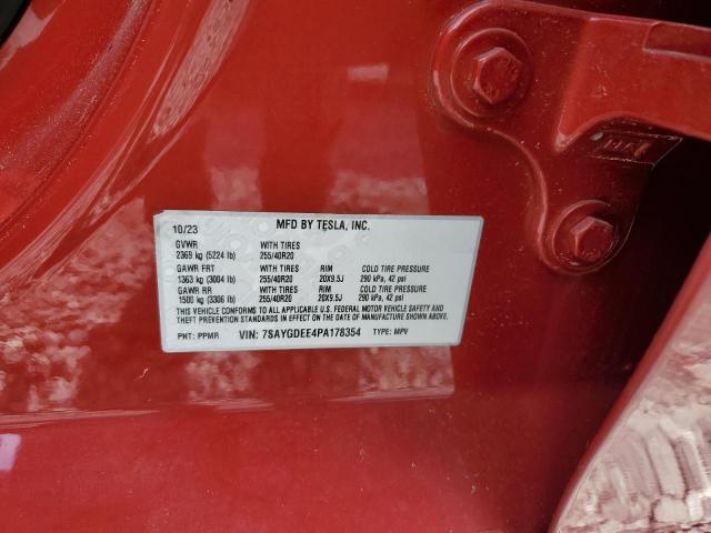 2023 TESLA MODEL Y 7SAYGDEE4PA178354