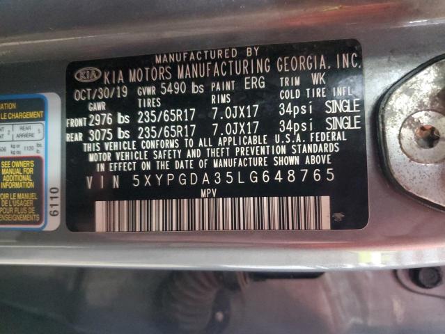 2020 KIA SORENTO L - 5XYPGDA35LG648765