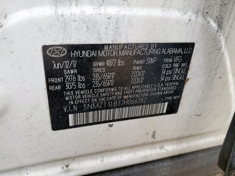 2018 HYUNDAI SANTA FE S - 5NMZT3LB3JH066282