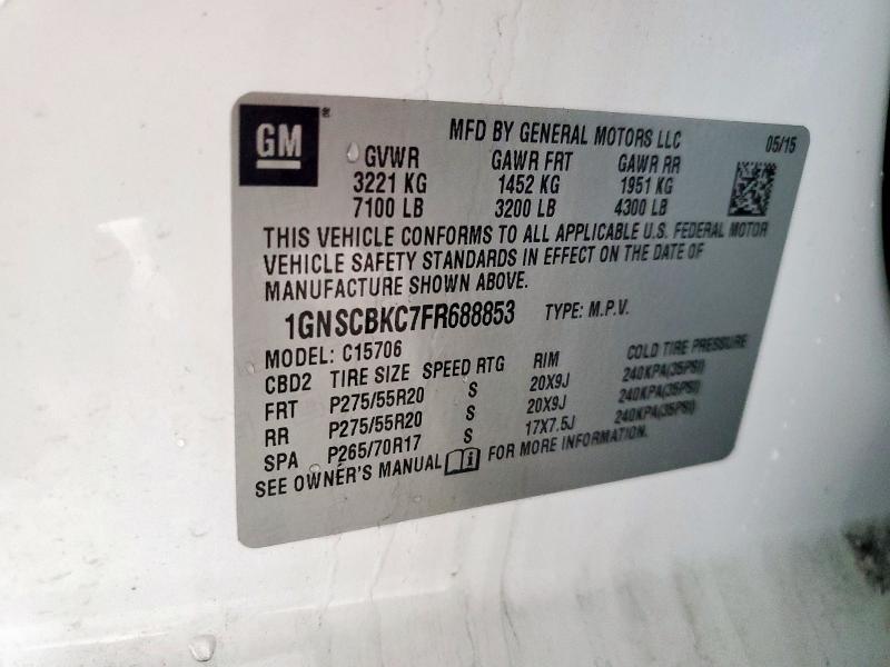 2015 CHEVROLET TAHOE C150 - 1GNSCBKC7FR688853