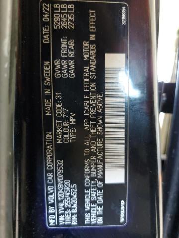 2022 VOLVO XC60 B5 MO YV4L12DK8N1079532