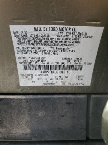 2013 FORD TAURUS LIM - 1FAHP2F87DG131016