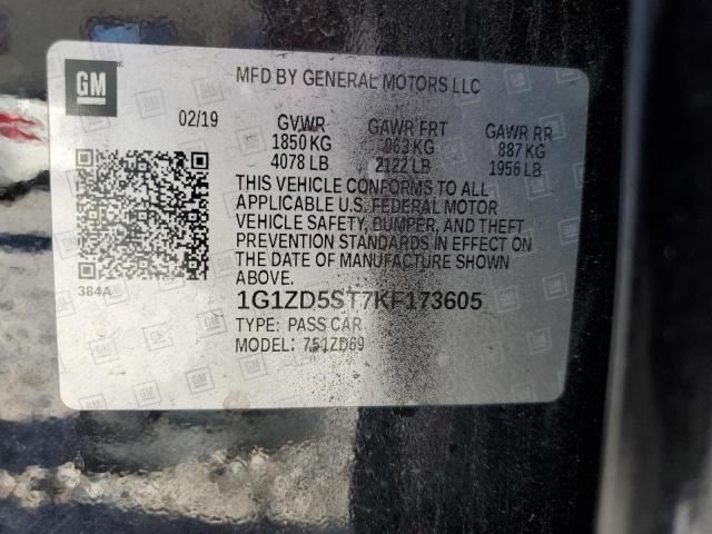 2019 CHEVROLET MALIBU  LT 1G1ZD5ST7KF173605