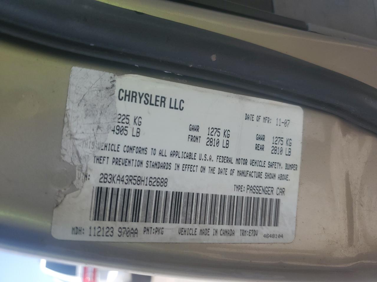 Lot #3301917423 2007 DODGE CHARGER SE