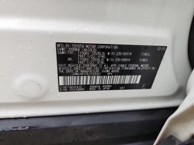 2020 TOYOTA RAV4 XLE PREMIUM JTMA1RFV9LD529341