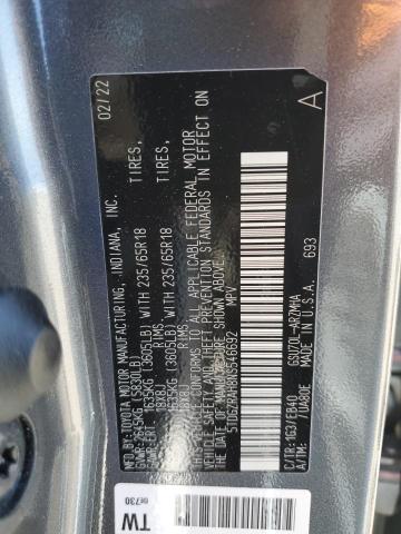 2022 TOYOTA HIGHLANDER XLE 5TDGZRAH8NS546692