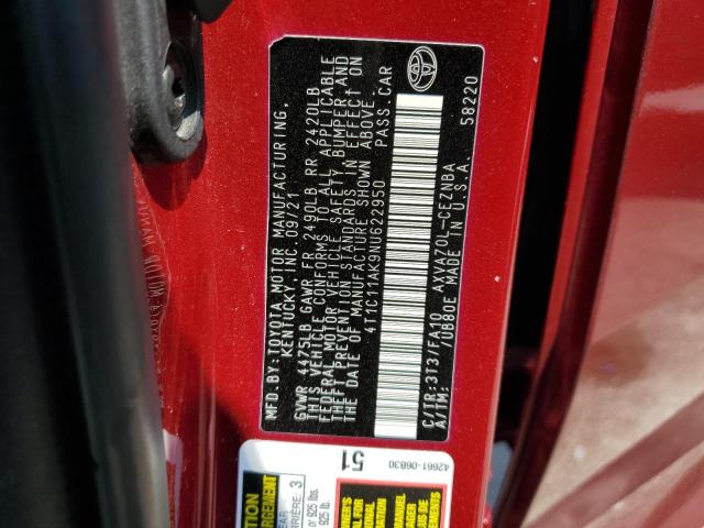 2022 TOYOTA CAMRY LE - 4T1C11AK9NU622950