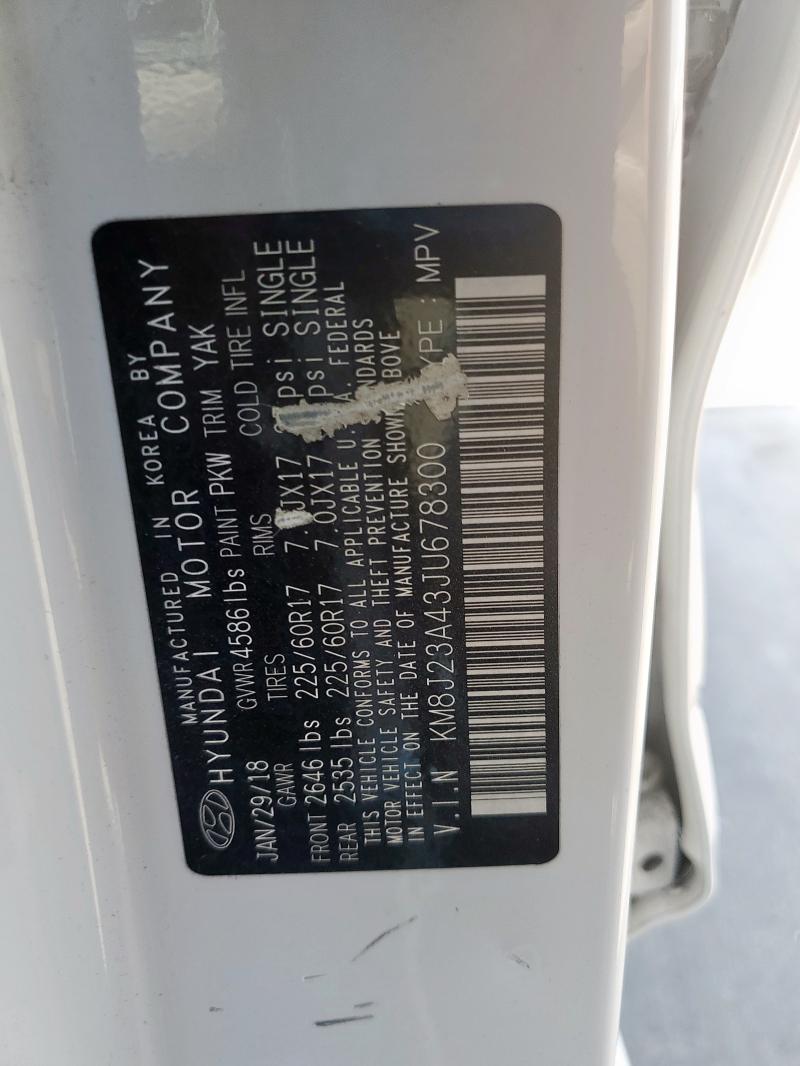 2018 HYUNDAI TUCSON SE - KM8J23A43JU678300