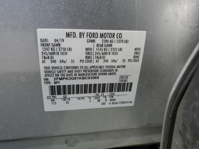 2019 FORD EDGE SE 2FMPK3G91KBC03068