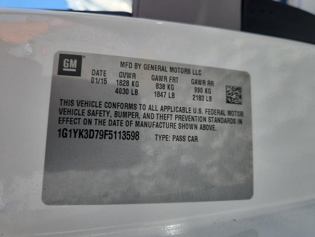 2015 CHEVROLET CORVETTE S 1G1YK3D79F5113598