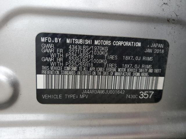 2018 MITSUBISHI OUTLANDER JA4AR3AW6JU001642