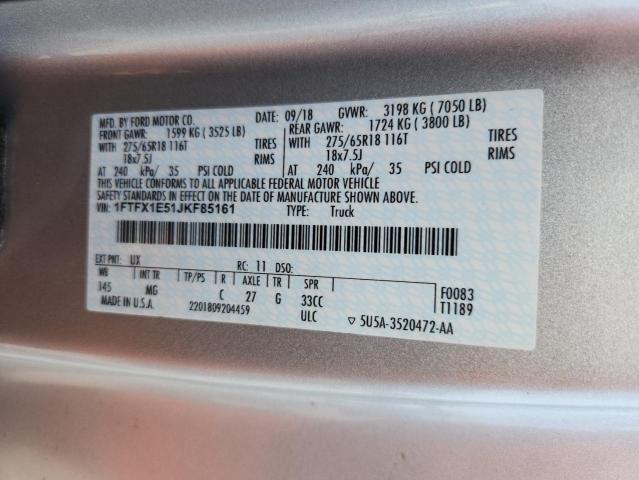 2018 FORD F150 SUPER CAB 1FTFX1E51JKF85161