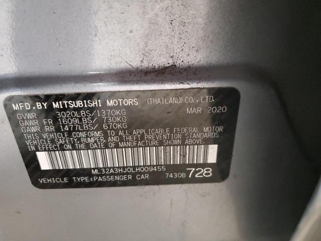 2020 MITSUBISHI MIRAGE ES ML32A3HJ0LH009455