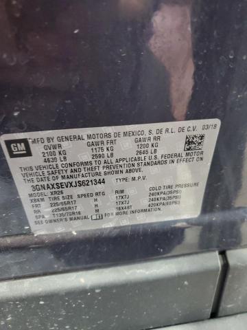 2018 CHEVROLET EQUINOX LT 3GNAXSEVXJS621344