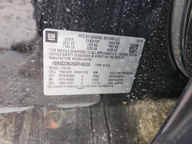 2016 CHEVROLET TAHOE C150 1GNSCCKC6GR148255