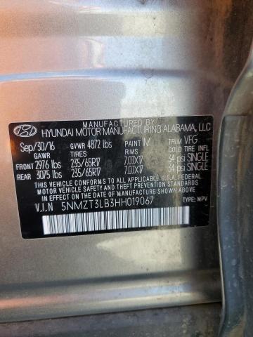2017 HYUNDAI SANTA FE S 5NMZT3LB3HH019067