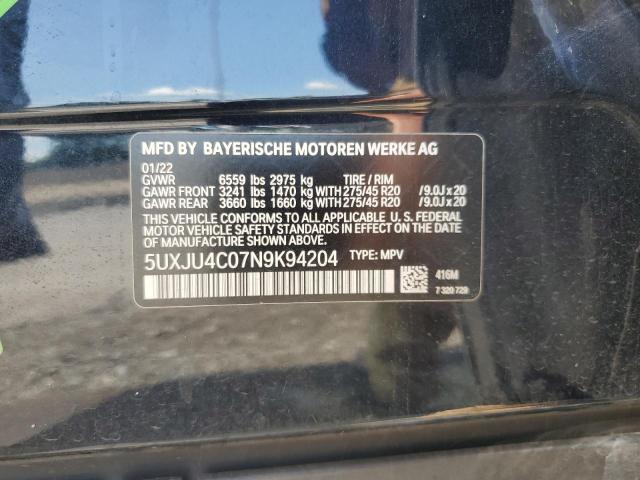 2022 BMW X5 M50I 5UXJU4C07N9K94204
