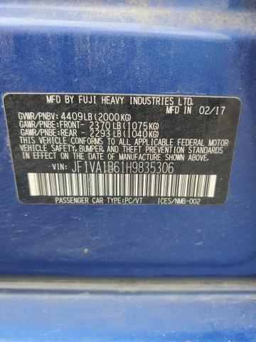 2017 SUBARU WRX JF1VA1B61H9835306