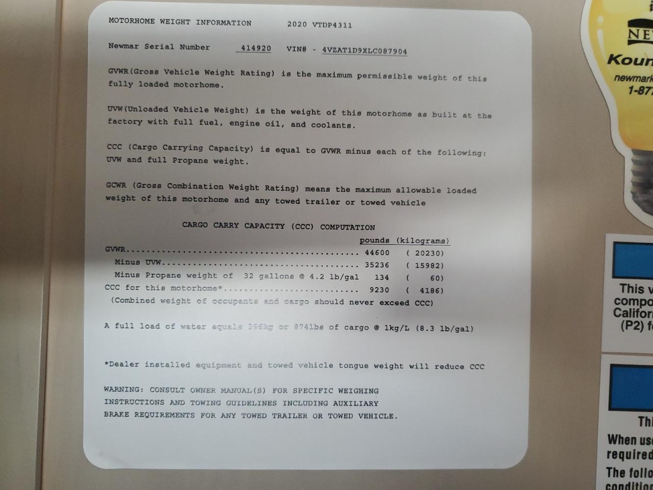 Lot #3275439708 2020 OTHER NEWMAR VENTA