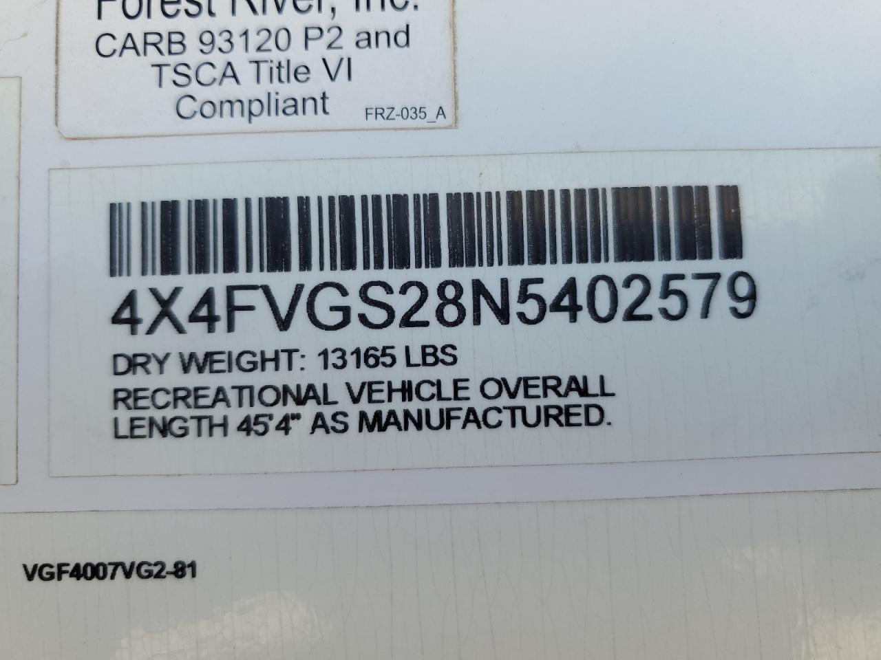 Lot #3256436171 2022 WILDWOOD VENGEANCE