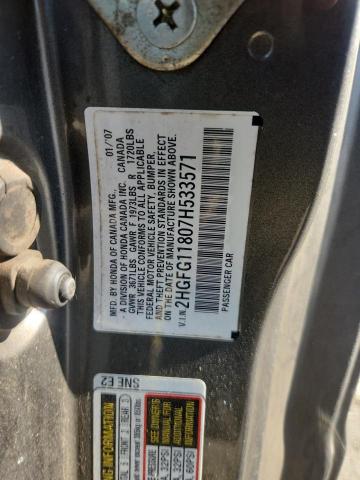 2007 HONDA CIVIC EX #3278484383