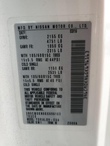 2016 NISSAN NV200 2.5S 3N6CM0KN6GK696163